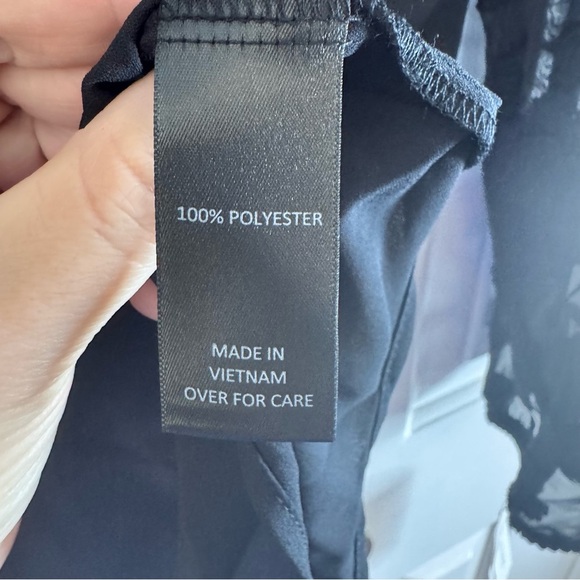 NWT Brannon Women’s Black Long Sleeve Sheer Chiffon Blouse Size XXL - Picture 7 of 11